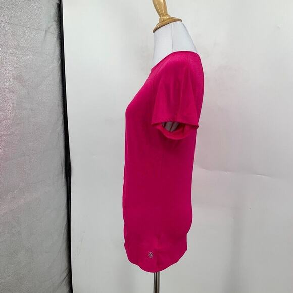 Lija Shirt Womens M Medium Valentine Short Sleeve Stretch Wicking Split Seam Tee - Picture 4 of 10